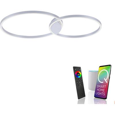 LED Deckenleuchte "Q-KATE", aluminiumfarben, 1, 1 Stk., NEUHAUS Q SMART HOME LIGHTS, Leuchten, LED Deckenleuchte