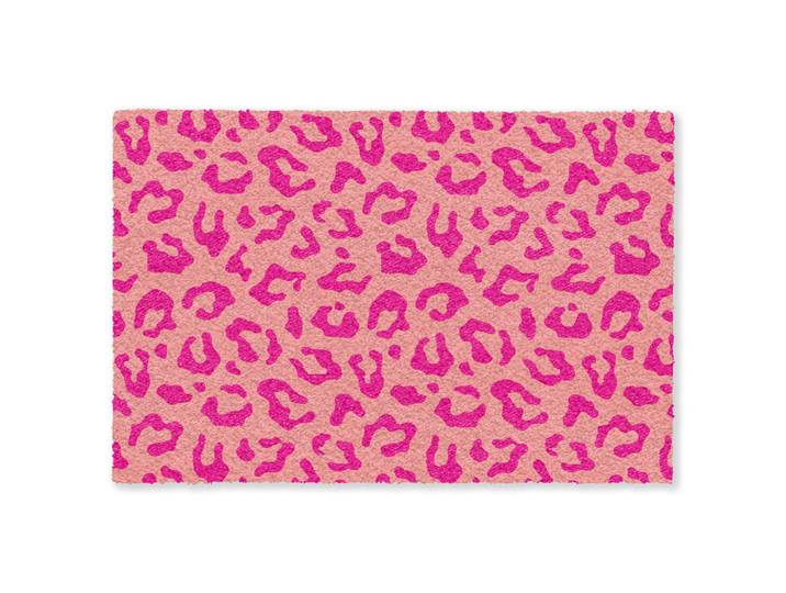 MuchoWow Fussmatte Pantherdruck - Rosa - Tierdruck - Minimalistisch Sauberlaufmatte 90x60 cm, Pink, Kunststoff, Rechteckig, 90x60 cm, rutschfeste Unterfläche, Teppiche und Böden, Schmutzfangmatten, Fußmatten