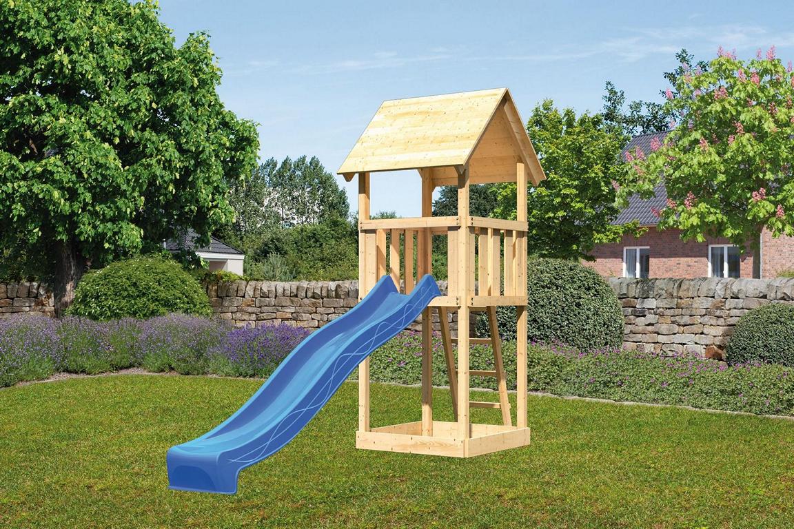 KARIBUHOLZT Akubi Lotti natur Rutsche blau 10004164