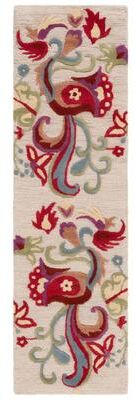 SAFAVIEH Handmade Blossom Rust Wool Rug