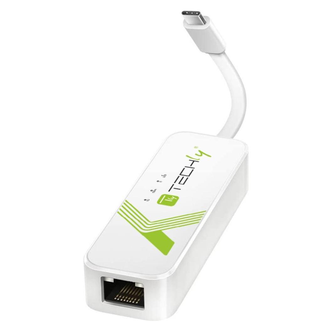 Techly IADAP USB31-ETGIGA3 Ethernet (USB, USB-C, RJ45 Gigabit Ethernet (1x)) (IADAP-USB31-ETGIGA3)