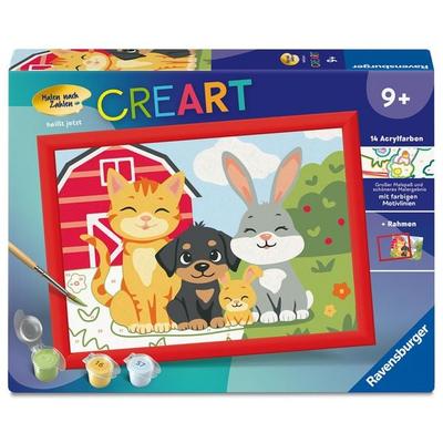CreArt, Malen nach Zahlen Kinder - Pfotenbande