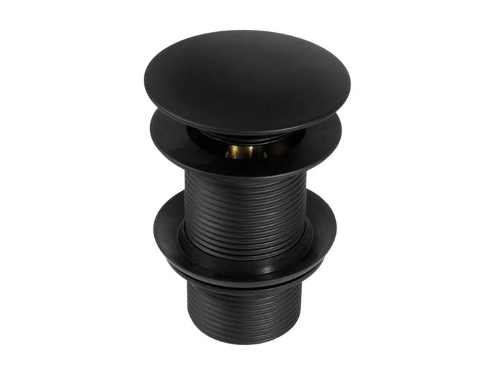Bonde de lavabo clic clac sans trop plein, noir