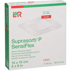 SUPRASORB P SensiFlex border 15x15cm