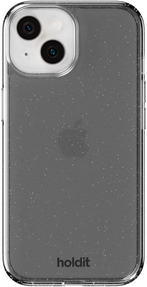 iPhone 15 / 14 / 13 Holdit Glitter Mobil Cover - Sort