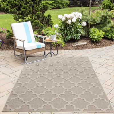Outdoorteppich AYYILDIZ TEPPICHE "PATARA 4951, auch als Läufer erhältlich", beige, B:80cm H:8mm L:150cm, Polypropylen, Teppiche, Outdoorteppich, Pflegeleicht / Strapazierfähig / In- und Outdoor geeignet