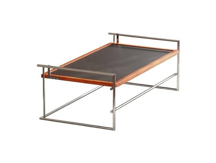 Wohnzimmer Wendbarer moderner Couchtisch aus Holz und Metall Mittelstück