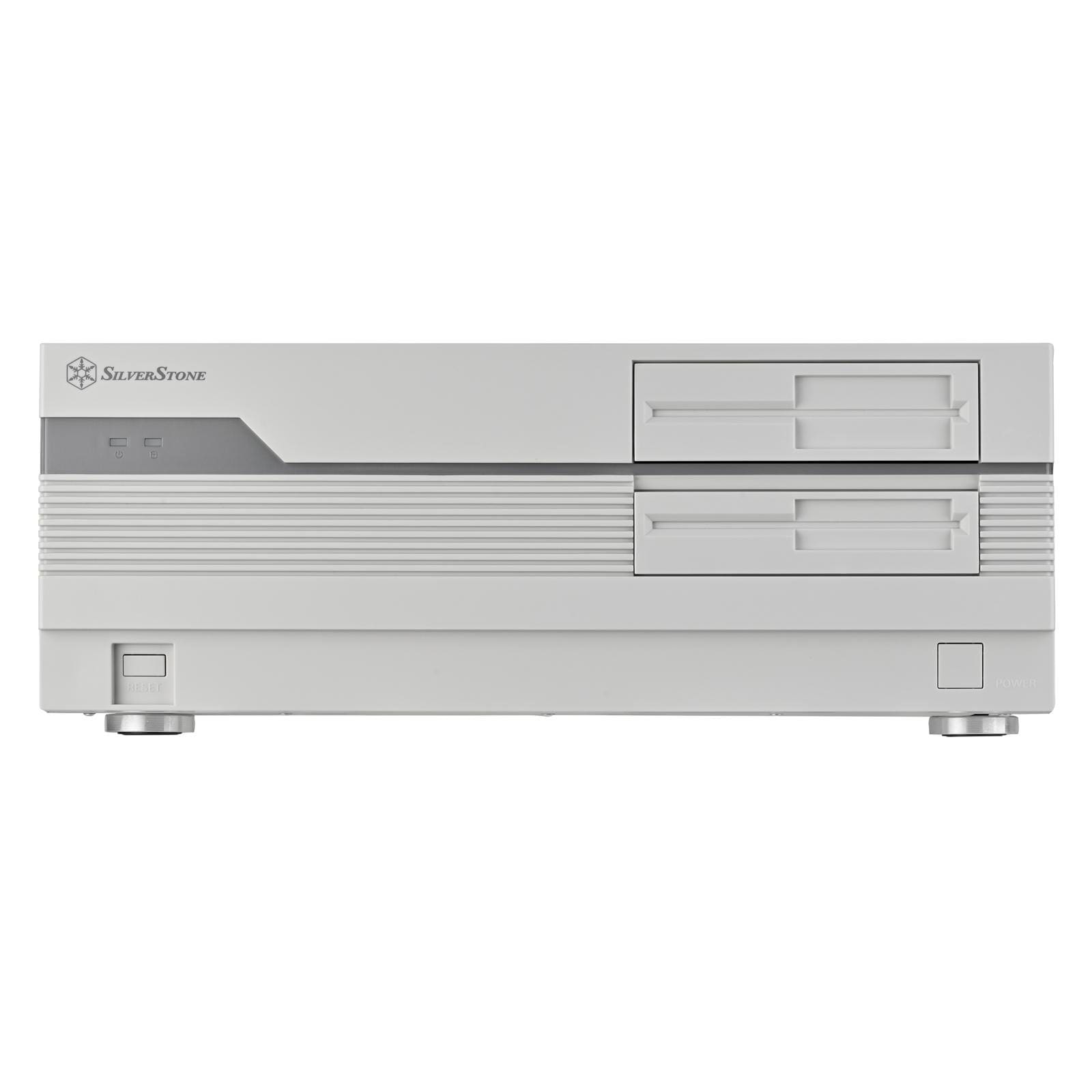 Silverstone FLP01 Retro HTPC ATX Gehäuse Grau