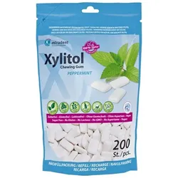 MIRADENT Xylitol Chewing Gum Minze Refill 200 St