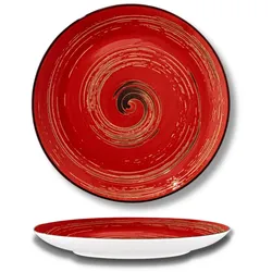 Wilmax England Wilmax Teller 25,5 cm Rot Porzellan, 3er Set