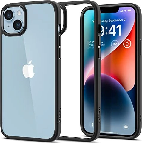 Spigen Ultra Hybrid Matte Black Cover für das iPhone 14