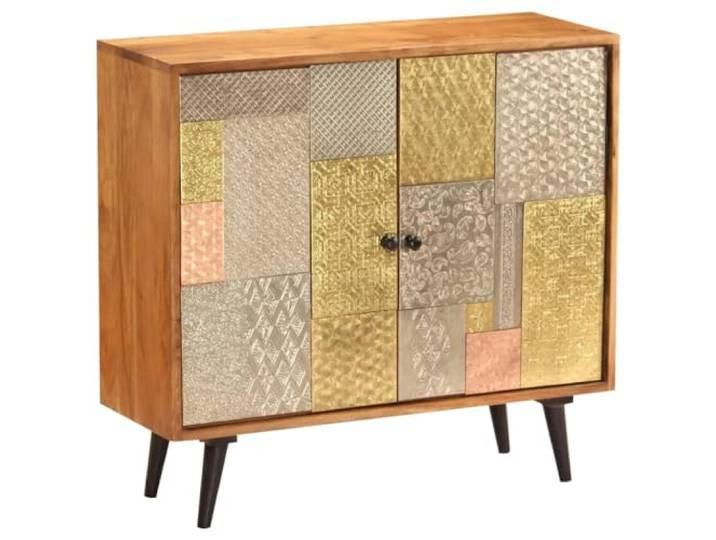 Helloshop26 Sideboard Bahut Konsolenschrank, Aufbewahrungsschrank, 80 cm, massives Akazienholz, 4402249