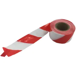 VEPATIM Absperrband rot weiß gestreift 75mm breit 500 Meter LDPE