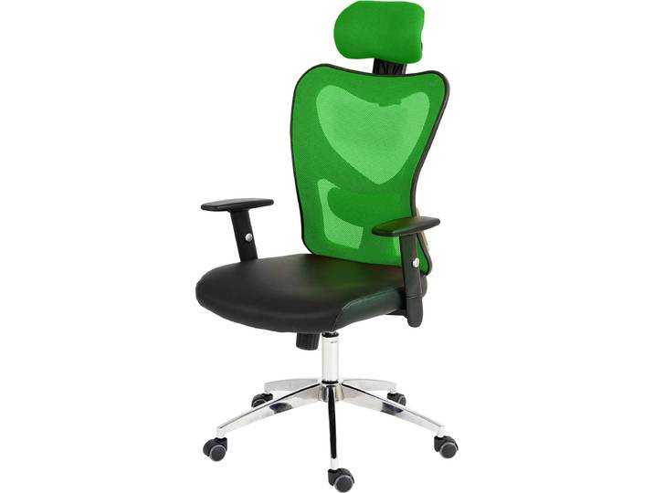 Chaise de bureau professionnelle Atlanta\, fauteuil de direction chaise pivotante chaise de bureau\, similicuir ~ vert