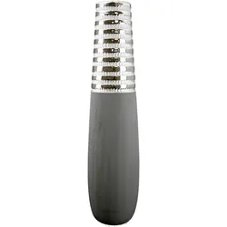 Bodenvase Grau/Silberfarben