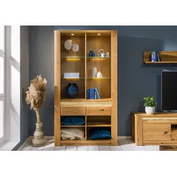 Bücherregal Wildeiche 113x40x205 natur geölt KENT #129