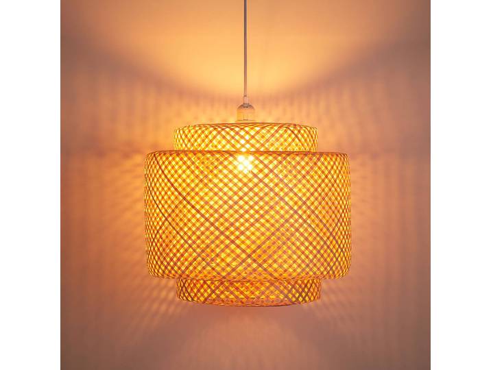 Hängeleuchte Ø 40cm Holz/Holz Bambus LED/Energiesparlampe/Glühlampe E27