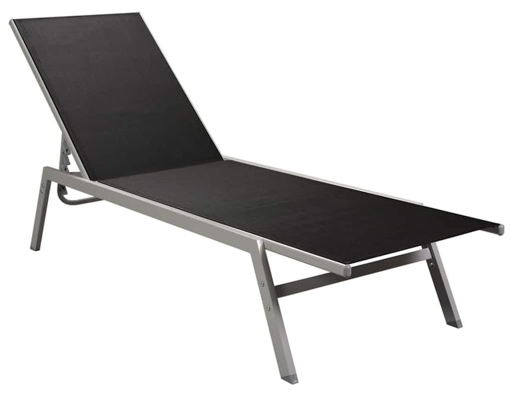 Tuinligstoel met stalen frame en textiel bekleding