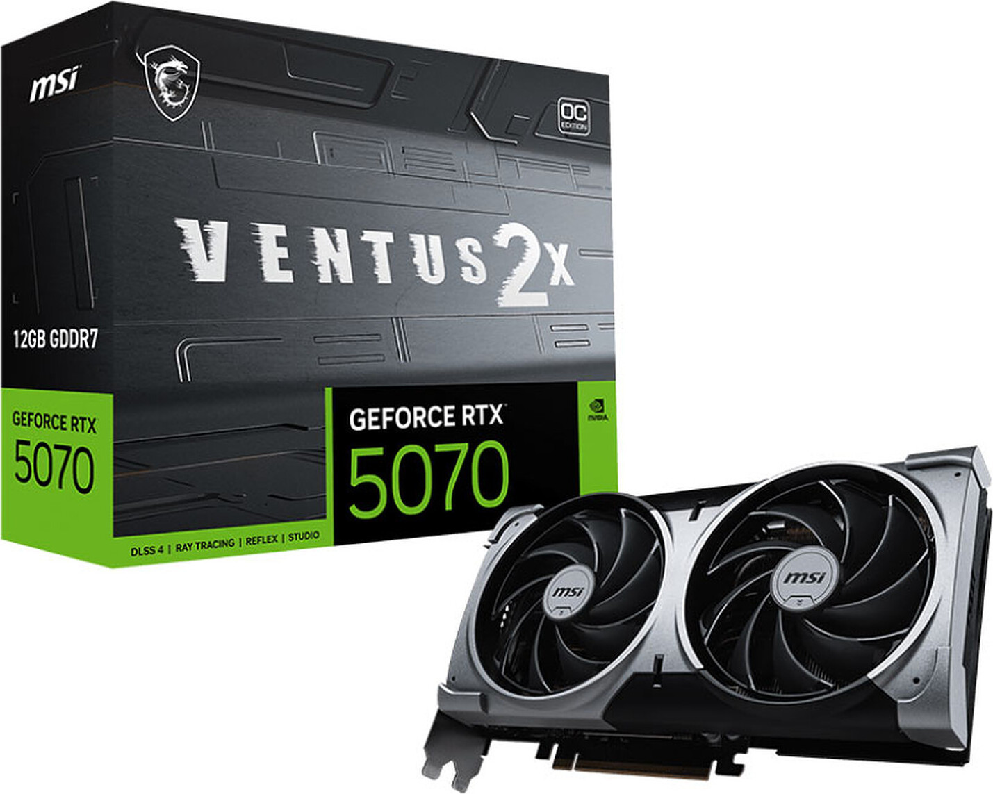 MSI GeForce RTX 5070 12G VENTUS 2X OC Interne videokaart