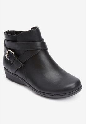 Extra Wide Width Women's The Bronte Bootie by Comfortview in Black (Size 10 WW)