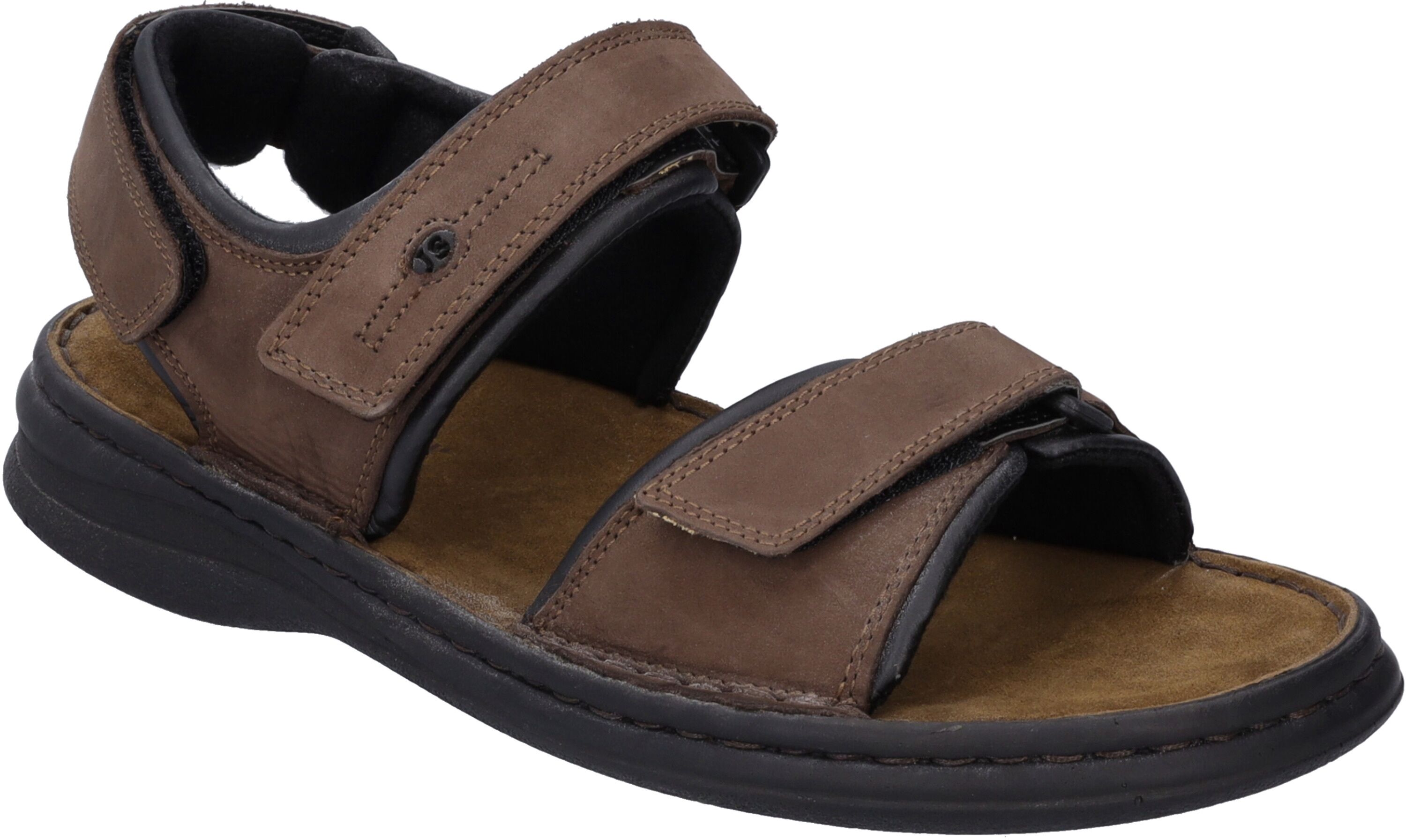 Sandale JOSEF SEIBEL "Rafe, braun", Herren, Gr. 41, braun (brasil, schwarz), Obermaterial: 100% Rindsleder Leather cow., Schuhe Sandale