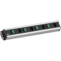 Bachmann, Steckdosenleiste, Handwerkerleiste 4x Schutzkontakt 4x Schalter 2m (4x, CEE 7/3, 2 m)