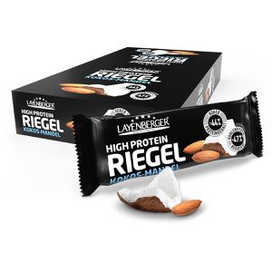 Layenberger Proteinriegel High Protein, 18 Riegel, Kokos-Mandel, je 35 g, pro Riegel 15 g Protein