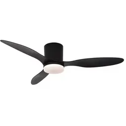 Deckenventilator mit Licht und Fernbedienung - Schwarz mit schwarzen Flügeln