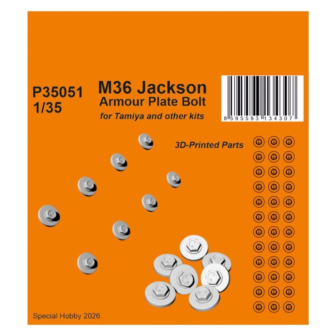 CMK M36 Jackson Armour Plate Bolts for Tamiya (129-P35051)