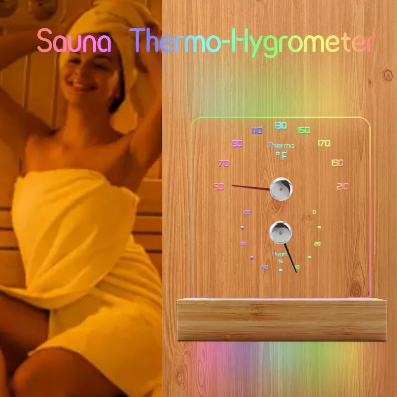 INF RGB-Saunathermometer – Genaue Temperatur- und Feuchtigkeitsmessung