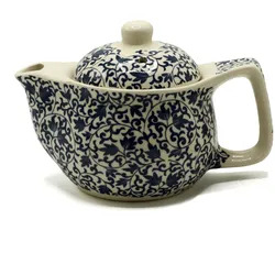 Small Herbal Teapot - Blue Pattern