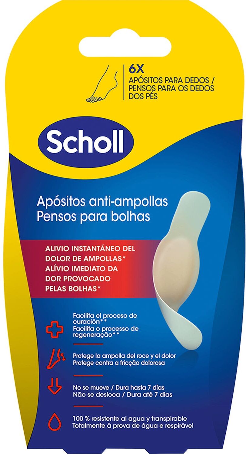 Scholl Apósitos Anti-Ampollas Dedos 6 uds