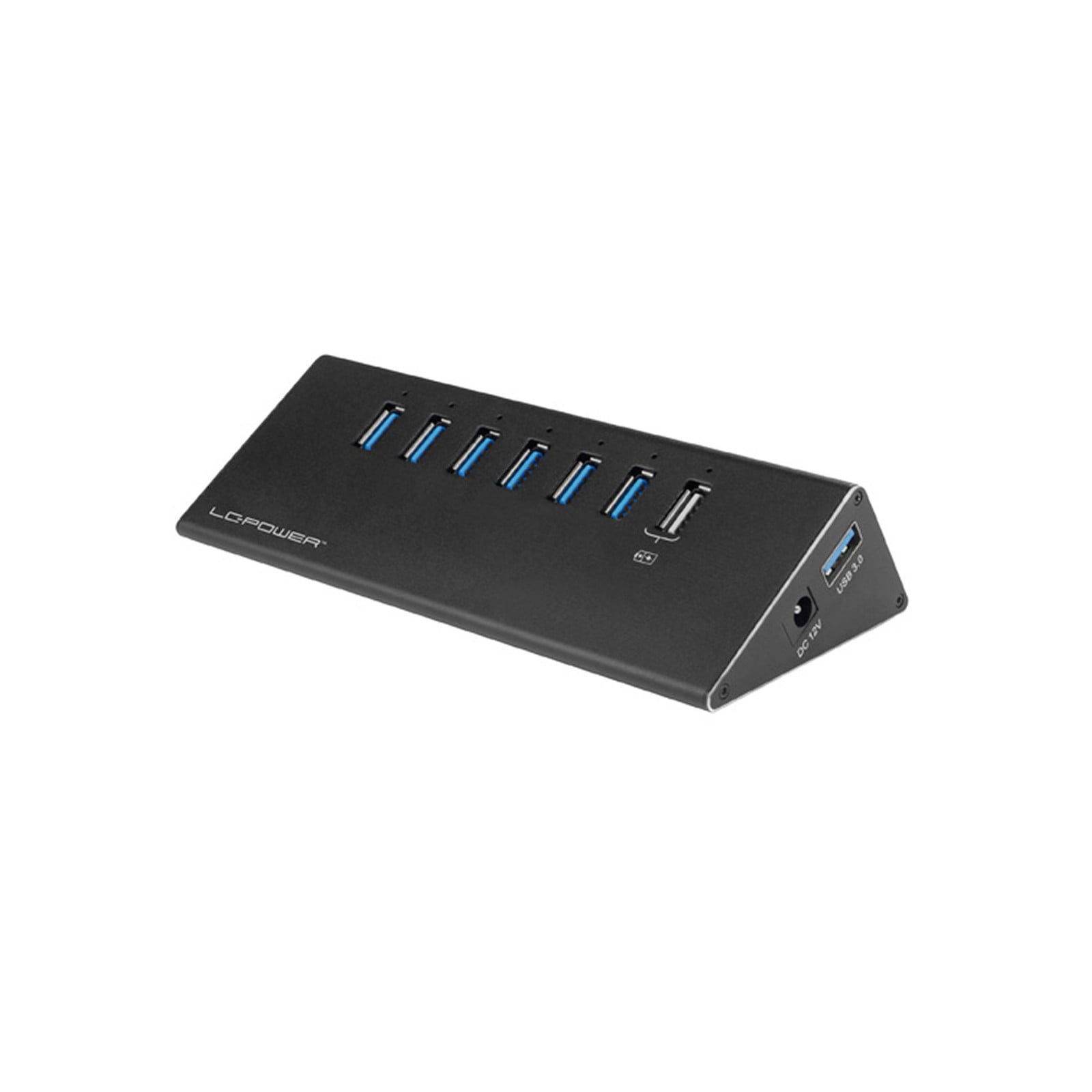 LC Power LC-HUB-ALU-2B-7 6-poorts USB 3.0-hub, Aluminium