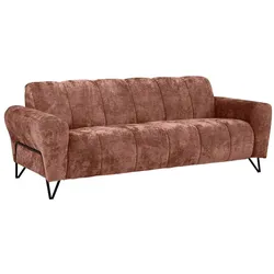 3-SITZER SOFA Volare mit Metallbeinen rot