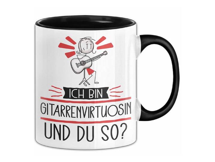 Trendation Tasse Gitarrenvirtuosin Tasse Geschenk Ich Bin Gitarrenvirtuosin Und Du So