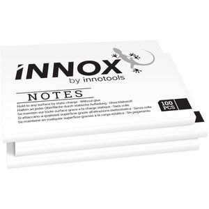 Innox Haftnotizen 3100705, weiß, 100 x 70mm, elektrostatisch klebend, 3x 100 Blatt