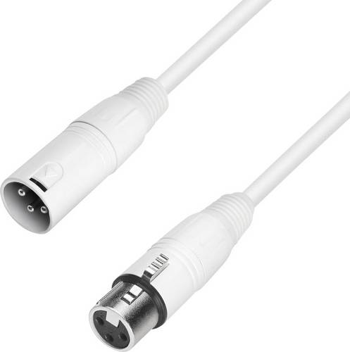 Adam Hall K4 MMF 1000 SNOW XLR Verbindungskabel [1x XLR-Stecker - 1x XLR-Buchse] 10.00m Weiß
