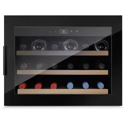 Caso Design CASO WineSafe 18 EB Black - Design Einbau-Weinkühlschrank mit Kompressortechnik