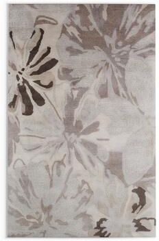 Livabliss Handmade Putty Transitional Floral Wool Area Rug