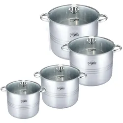 8tlg. Edelstahl Kochtopf Set