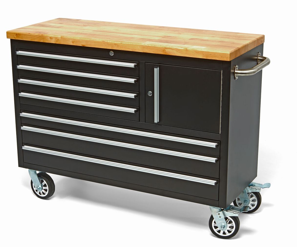 122 cm Werkstättenwagen / Werkbank mit Holzblatt