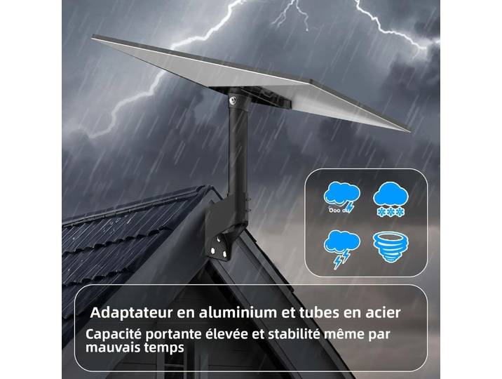 Pour plat Standard Starlink Gen3/V3, Kit de montage sur toit et mural rotatif à 360 degrés, support à pôle court, accessoire Satellite StarLink