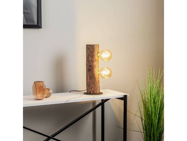 Tischlampe Beam BRITOP, Holz dunkel, für Wohn- / Esszimmer, Holz, Tischlampe