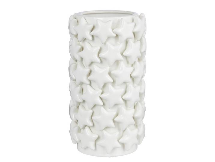 Butlers Vase Stars, Weiß, Keramik, 31 cm, Dekoration, Vasen, Keramikvasen