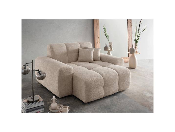 P & B Xxl-Sessel, Beige, Kunststoff, Uni, 181x87x155 cm, Made in EU, erweiterbar (Typenauswahl), Wohnzimmer, Sessel, XXL-Sessel