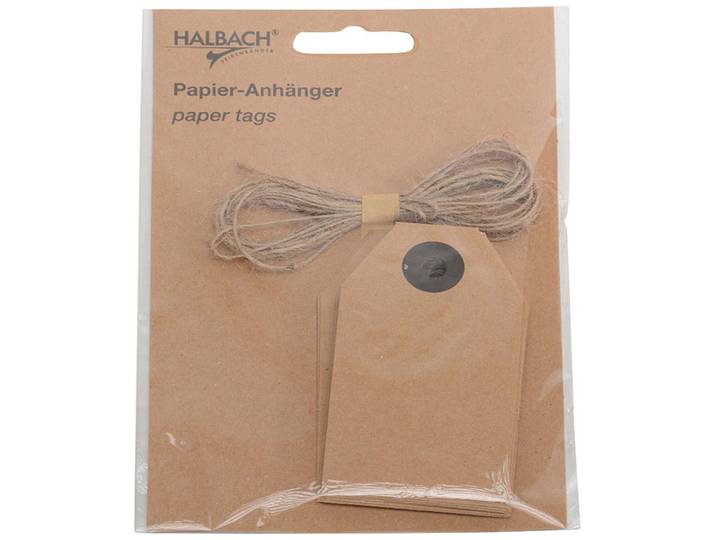 Papieranhänger mit Kordel 20 Stück