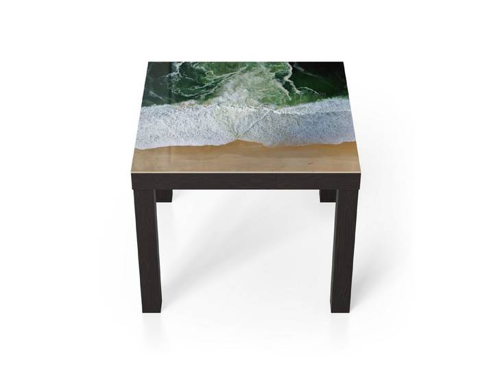 DEQORI Couchtisch 'Kraft des Meeres', Glas Beistelltisch Glastisch modern