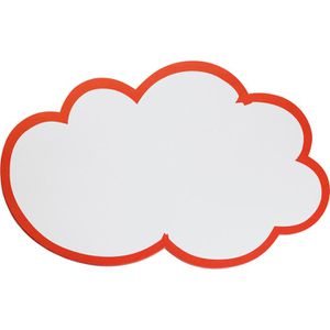 Franken Moderationskarten UMZ WG, 20 Stück, Wolke groß, weiß / rot, 37 x 62 cm