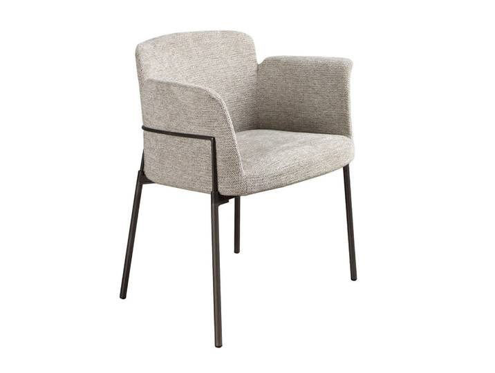 Angel Cerda Stuhl Stuhl aus grauem Stoff 66/54/77 cm, Grau, Essen/Getränk, Füllung: Polyurethan (PUR),Polyurethan (PUR),Polyurethan (Pur), Freiform,Freiform, 66x77x54 cm, Esszimmer, Stühle