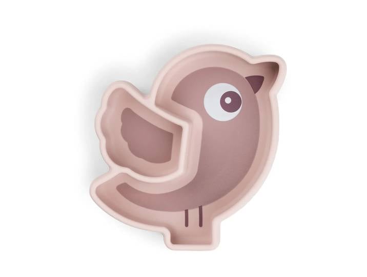 Done by deer Assiette pour enfants Birdee Stick&Stay Ø12 cm Poudre
